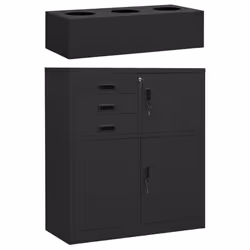vidaXL Office Cabinet Steel Filing File Storage Cabinet Locker Multi Colours - anthracite