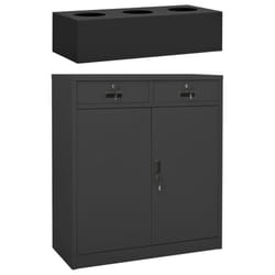vidaXL Office Cabinet Steel Home Furniture File Storage Cabinet Multi Colours - anthracite