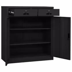 vidaXL Office Cabinet Steel Home Furniture File Storage Cabinet Multi Colours - anthracite - Additional view 4