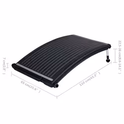 vidaXL Curved Pool Solar Heating Panels Pool Heater Solar Heater 3 pcs 110x65 cm