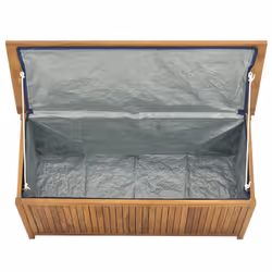 vidaXL Garden Storage Box Pillow Blanket Chest Tool Chest Solid Wood Teak - 114 x 50 x 58 cm - Additional view 2