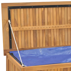 vidaXL Garden Storage Box Pillow Blanket Chest Tool Chest Solid Wood Teak - 150 x 50 x 53 cm - Additional view 11