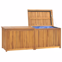 vidaXL Garden Storage Box Pillow Blanket Chest Tool Chest Solid Wood Teak - 150 x 50 x 53 cm - Additional view 3