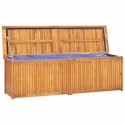 vidaXL Garden Storage Box Pillow Blanket Chest Tool Chest Solid Wood Teak - 175 x 50 x 53 cm - Additional view 2