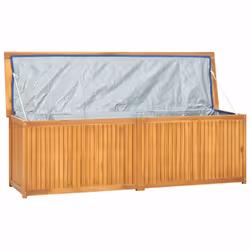 vidaXL Garden Storage Box Pillow Blanket Chest Tool Chest Solid Wood Teak - 175 x 50 x 53 cm - Additional view 4
