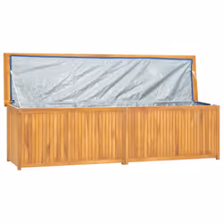 vidaXL Garden Storage Box Pillow Blanket Chest Tool Chest Solid Wood Teak - 200 x 50 x 53 cm - Additional view 3