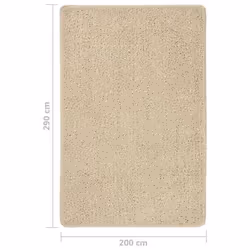 vidaXL Shaggy Rug Anti Slip Area Rug Floor Carpet Multi Colours Multi Sizes - cream, 200 x 290 cm