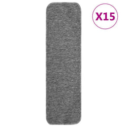 vidaXL 15x Anti Slip Stair Mats Rug Rectangular Multi Colours 60x25/75x20cm - grey, 75 x 20 cm