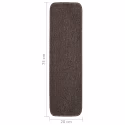 vidaXL 15x Anti Slip Stair Mats Rug Rectangular Multi Colours 60x25/75x20cm - brown, 75 x 20 cm - Additional view 5