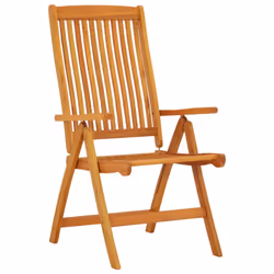 vidaXL 2/4/6/8x Solid Wood Eucalyptus Folding Garden Chairs Foldable Chair - 2 - Additional view 2