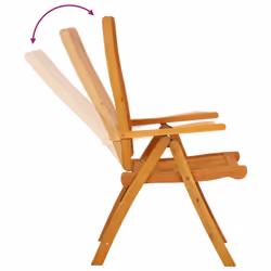 vidaXL 2/4/6/8x Solid Wood Eucalyptus Folding Garden Chairs Foldable Chair - 2 - Additional view 7