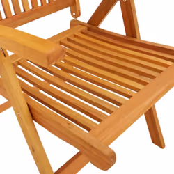vidaXL 2/4/6/8x Solid Wood Eucalyptus Folding Garden Chairs Foldable Chair - 2 - Additional view 8