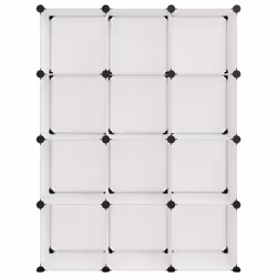 vidaXL Storage Cube Organiser PP Shoe Rack Room Divider Multi Colours/Sizes - transparent, 94.5 x 31.5 x 124 cm - Additional view 2