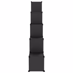 vidaXL Storage Cube Organiser PP Shoe Rack Room Divider Multi Colours/Sizes - black and transparent, 156 x 31.5 x 153.5 cm - Additional view 4