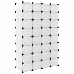 vidaXL Shoe Rack PP Home Organiser Storage Shelf Black/Transparent Multi Sizes - transparent, 93 x 36.5 x 140 cm - Additional view 4