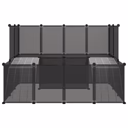 vidaXL Small Animal Cage PP and Steel Animal Supply House Black/Transparent - black - Additional view 2