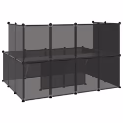 vidaXL Small Animal Cage PP and Steel Animal Supply House Black/Transparent - black - Additional view 4