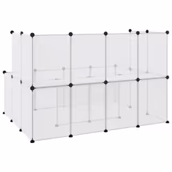 vidaXL Small Animal Cage PP and Steel Animal Supply House Black/Transparent - transparent - Additional view 4