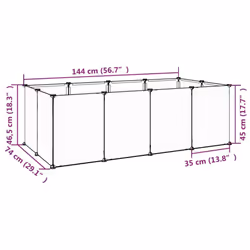 vidaXL Small Animal Cage PP and Steel Animal Supply House Black/Transparent - black