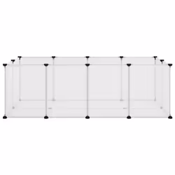 vidaXL Small Animal Cage PP and Steel Animal Supply House Black/Transparent - transparent - Additional view 2