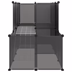 vidaXL Small Animal Cage PP and Steel Animal Supply House Black/Transparent - black - Additional view 2