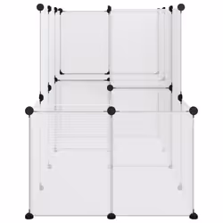 vidaXL Small Animal Cage PP and Steel Animal Supply House Black/Transparent - transparent - Additional view 2