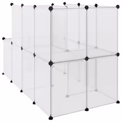 vidaXL Small Animal Cage PP and Steel Animal Supply House Black/Transparent - transparent - Additional view 4
