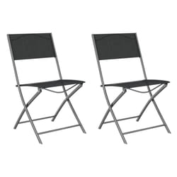 VidaXL 318766 outdoor chair Terrace Fabric, Steel Black