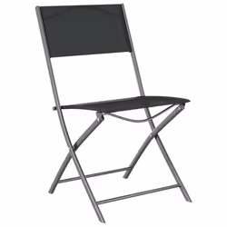 VidaXL 318766 outdoor chair Terrace Fabric, Steel Black