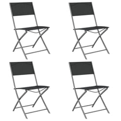 VidaXL 318767 outdoor chair Terrace Fabric, Steel Black