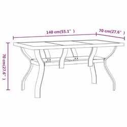 VidaXL 318768 outdoor table Black - Additional view 6