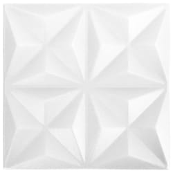 vidaXL 3D Wall Panels Self-adhesive Wall Panel Decor Wallpaper Wall Covering - origami white, 48