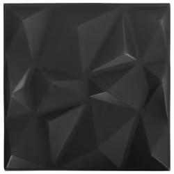vidaXL 3D Wall Panels Self-adhesive Wall Panel Decor Wallpaper Wall Covering - diamond black, 24
