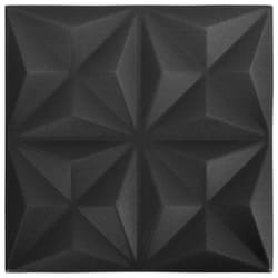 vidaXL 3D Wall Panels Self-adhesive Wall Panel Decor Wallpaper Wall Covering - origami black, 24