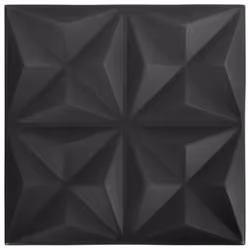 vidaXL 3D Wall Panels Self-adhesive Wall Panel Decor Wallpaper Wall Covering - origami black, 24