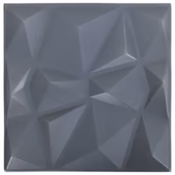 vidaXL 3D Wall Panels Self-adhesive Wall Panel Decor Wallpaper Wall Covering - diamond grey, 24