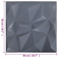 vidaXL 3D Wall Panels Self-adhesive Wall Panel Decor Wallpaper Wall Covering - diamond grey, 24 - Additional view 4