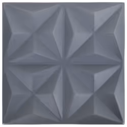 vidaXL 3D Wall Panels Self-adhesive Wall Panel Decor Wallpaper Wall Covering - origami grey, 24