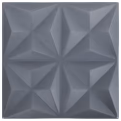 vidaXL 3D Wall Panels Self-adhesive Wall Panel Decor Wallpaper Wall Covering - origami grey, 48