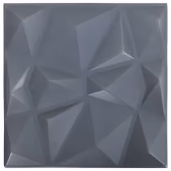 vidaXL 3D Wall Panels Wall Paper Wall Cover Decor 12 pcs Diamond Grey 3 m²