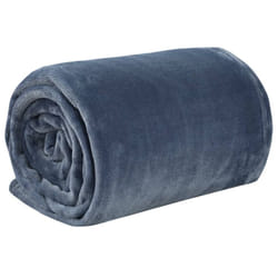 vidaXL Blanket Bedding Blanket Bed Throw Camping Blanket Ultimate Polyester - grey, 130 x 170 cm