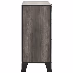 vidaXL Storage Cabinet Metal&MDF Sideboard Cupboard Bookcase Rustic Brown/Grey - 2 - Additional view 4
