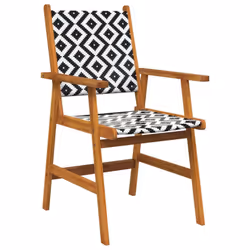 vidaXL 2/4/6/8x Solid Acacia Wood Garden Chairs Outdoor Dining Chair Seating - 8