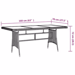 VidaXL 318694 outdoor table Black - Additional view 4