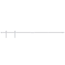 vidaXL Mini Sliding Barn Door Kit Carbon Steel Set Black/White Multi Sizes - white, 183 cm
