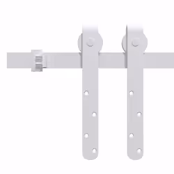 vidaXL Mini Sliding Barn Door Kit Carbon Steel Set Black/White Multi Sizes - white, 183 cm