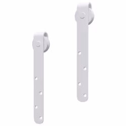 vidaXL Mini Sliding Barn Door Kit Carbon Steel Set Black/White Multi Sizes - white, 183 cm - Additional view 5