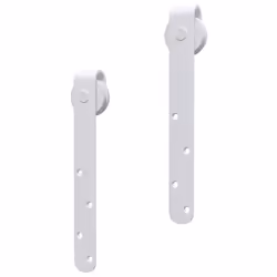 vidaXL Mini Sliding Barn Door Kit Carbon Steel Set Black/White Multi Sizes - white, 152 cm - Additional view 5