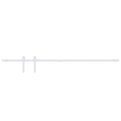 vidaXL Mini Sliding Barn Door Kit Carbon Steel Set Black/White Multi Sizes - white, 122 cm