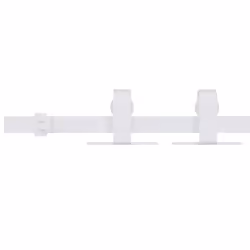 vidaXL Mini Sliding Barn Door Kit Carbon Steel Set Black/White Multi Sizes - white, 122 cm - Additional view 4